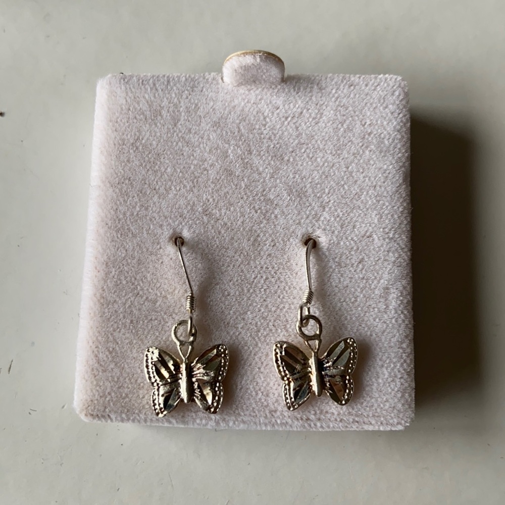 Silver Butterfly Earrings
